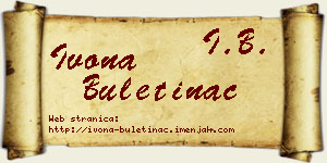 Ivona Buletinac vizit kartica